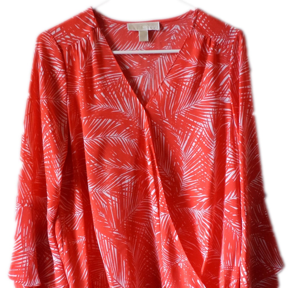 Cute Coral Pink, Tropical Blouse